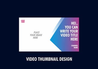 Colorful and unique editable video thumbnail design