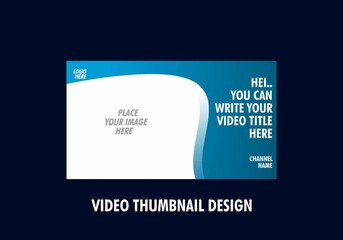 Colorful and unique editable video thumbnail design