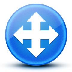 Move eyeball glossy elegant blue round button abstract