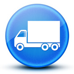 Truck eyeball glossy elegant blue round button abstract