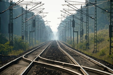 Elekrifizierte Bahnstrecke, Zweigleisig