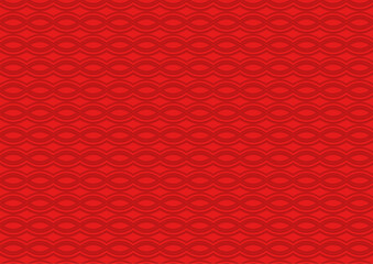 Fototapeta premium Red Seamless Texture with Intertwined Waved Lines - Repetitive Abstract Background Illustration for Your Graphic Designs, Vector