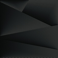 Naklejka premium Abstract black background with diagonal striped lines. Striped texture - Vector illustration
