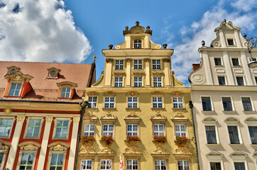 Fototapeta na wymiar Wroclaw market square, Poland, HDR Image