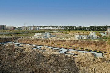 Construction site of a new cottage houses