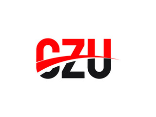CZU Letter Initial Logo Design Vector Illustration - obrazy, fototapety, plakaty