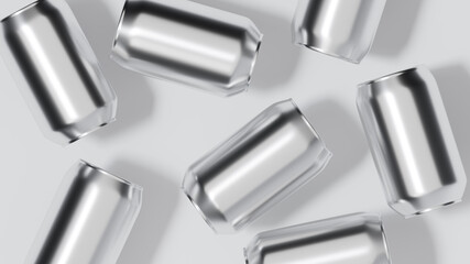 Aluminum can for beer or soda water. Mock-up for branding and label. 3D render