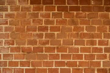Red grunge brick wall, abstract background texture with old dirty and vintage style pattern