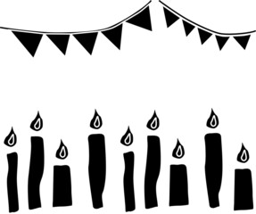 ろうそくのシルエット素材 © v_0_0_v