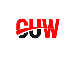CUW Letter Initial Logo Design Vector Illustration