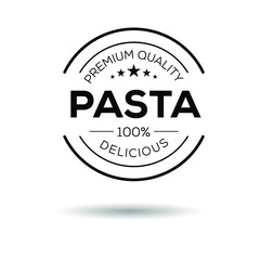 Obraz premium Creative (Pasta) logo template, Pasta sticker, vector illustration.