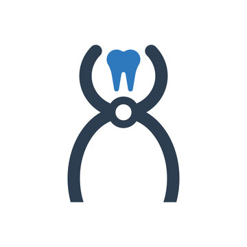 Dental Forceps Icon - Tooth Pulling Tool Icon