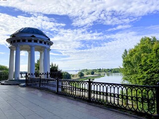 gazebo on the embankment Volga Yaroslavl
