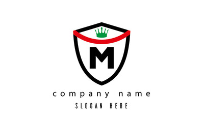 M king shield single latter logo