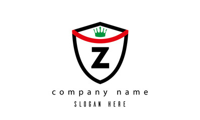 Z king shield single latter logo