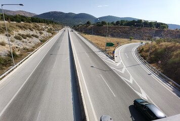 road street turn turns deviation in egnatia street greece