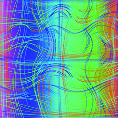 Colorful chaotic lines background. Hand drawn lines. Tangled chaotic pattern. Vector illustration.