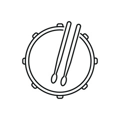 Drum outline icon or design element