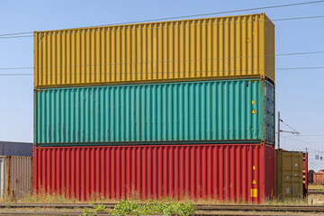 Fototapeta premium Three Containers Stack