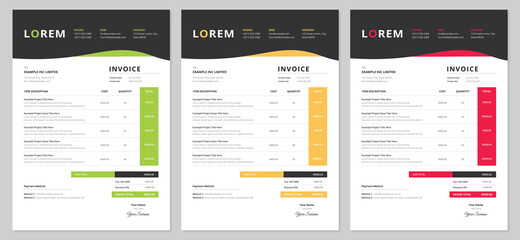 Modern invoice template design