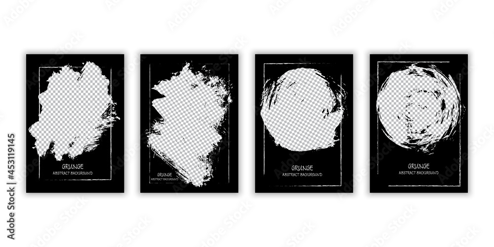 Wall mural vector template grunge brush texture with overlay. abstract frame pattern element grunge shape clipp