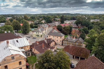 Fototapeta na wymiar Talsi city central part, western Latvia.