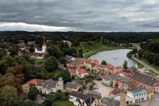 Talsi city central part, western Latvia.