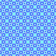  Geometric vector pattern with Aquamarine and blue colors. abstract ornament for wallpapers and backgrounds.
