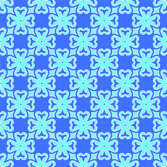 Geometric vector pattern with Aquamarine and blue colors. abstract ornament for wallpapers and backgrounds.