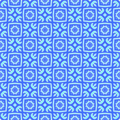 Geometric vector pattern with Aquamarine and blue colors. abstract ornament for wallpapers and backgrounds.
