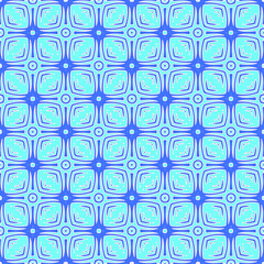 Geometric vector pattern with Aquamarine and blue colors. abstract ornament for wallpapers and backgrounds.