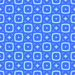 Geometric vector pattern with Aquamarine and blue colors. abstract ornament for wallpapers and backgrounds.