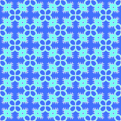 Geometric vector pattern with Aquamarine and blue colors. abstract ornament for wallpapers and backgrounds.