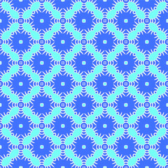 Geometric vector pattern with Aquamarine and blue colors. abstract ornament for wallpapers and backgrounds.