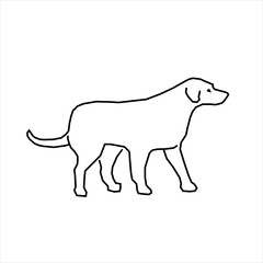 Vector design sketch of a stray dog