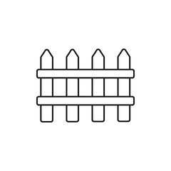 Fence simple gardening icon in trendy line style