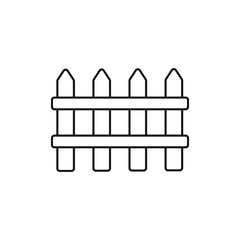 Fence simple gardening icon in trendy line style