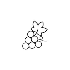Bunch grapes wine line icon winery