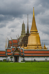 Stupa in Grand palace and Wat phra keaw at bangkok thailand.