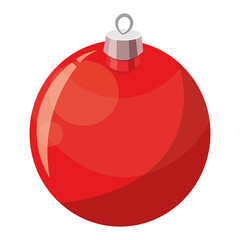 Christmas red ball symbol of 2022. New year, year of the tiger, water sign ro Chinese calendar. Vector for postcards, banners, booklets and leaflets design.