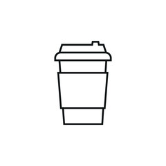 Coffee cup line outline icon
