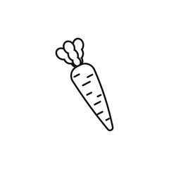 Carrot line icon. linear style sign for mobile concept and web design.