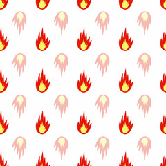 Fototapeta na wymiar Vector Fire Flames seamless pattern background perfect for fabric, scrapbooking, wallpaper, web and graphic projects.