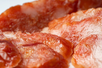 Fresh sausage on pure white background