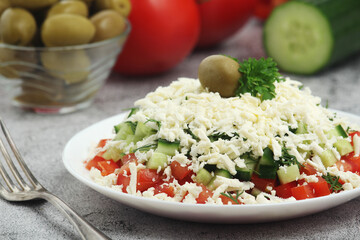 Shopsky salad - national Bulgarian dish