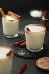 Kogel mogel drink made from eggs with cream