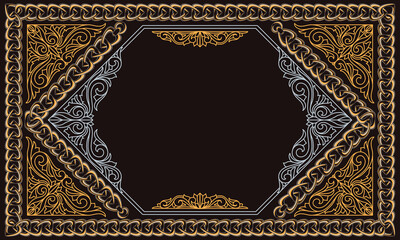 Obraz premium Decorative ornate retro design card