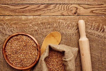 wooden table food natural ingredients wood background
