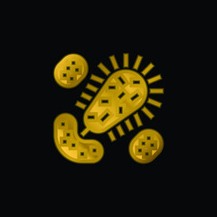 Fototapeta premium Bacteria gold plated metalic icon or logo vector