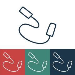 Color vector icon with skipping rope